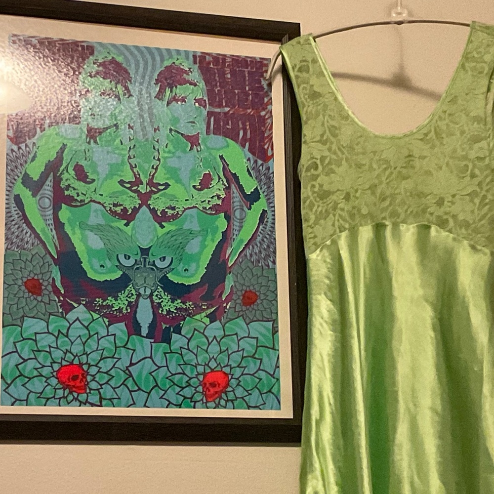 Lime-a-licious 🍋🟩 Y2K Victoria's Secret mini negligee/dress - Picture 10 of 10
